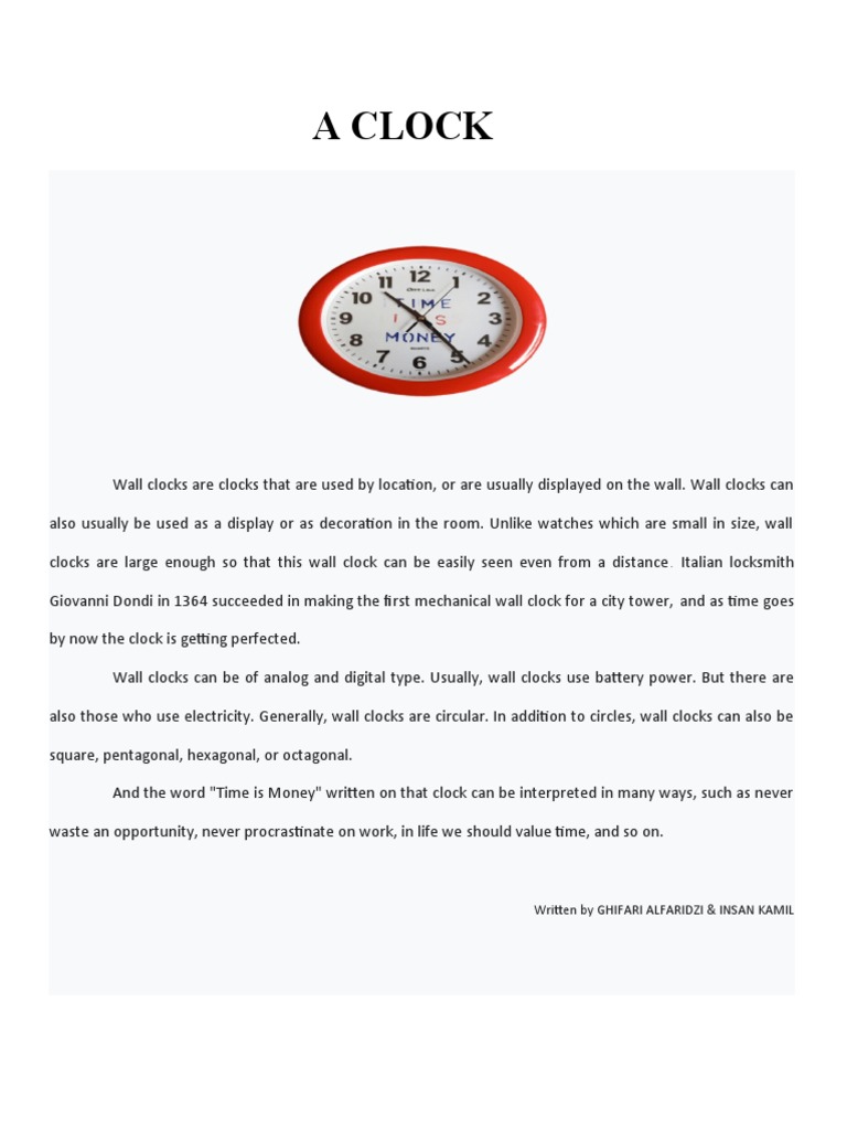 Overview of Wall Clocks | PDF