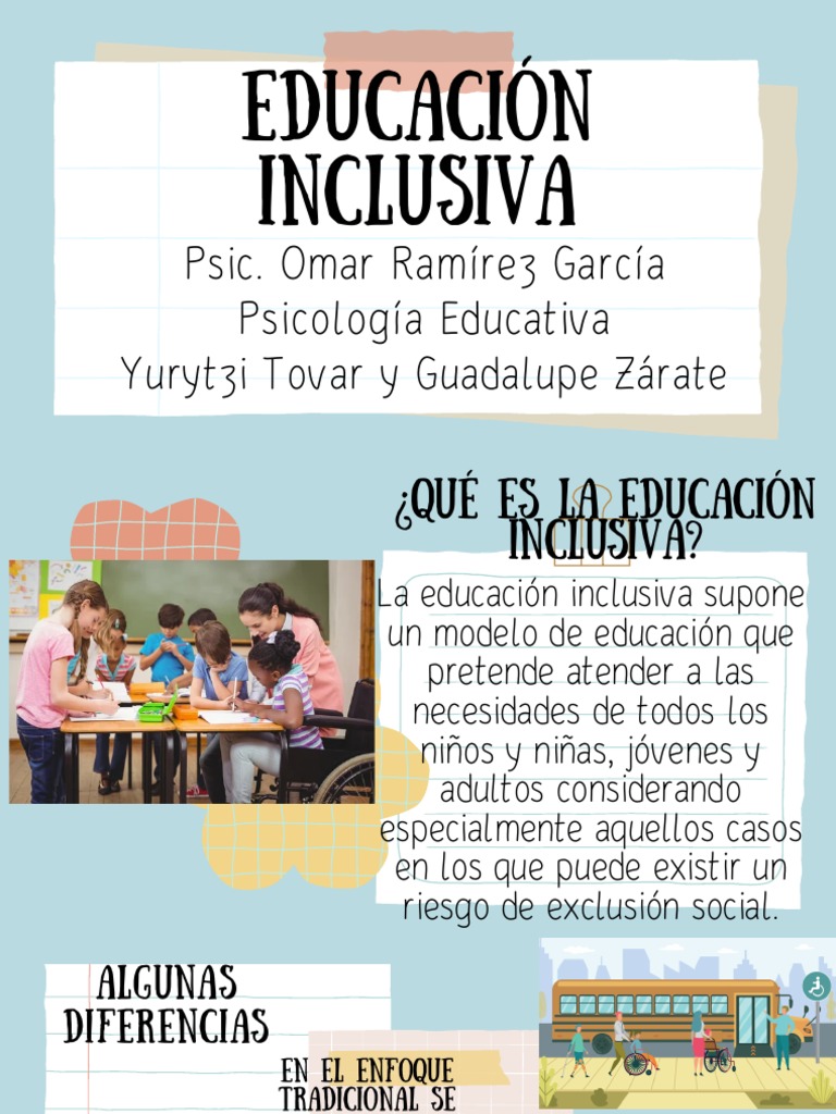 Educación Inclusiva | PDF | Inclusión (Educación) | Cognición