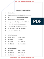 CBSE Class 5 Mathematics Worksheet - Profit and Loss