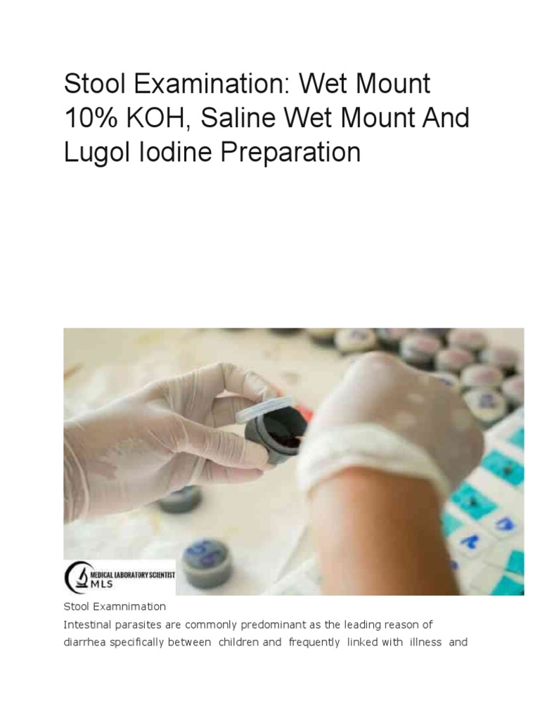 Stool Examination PDF