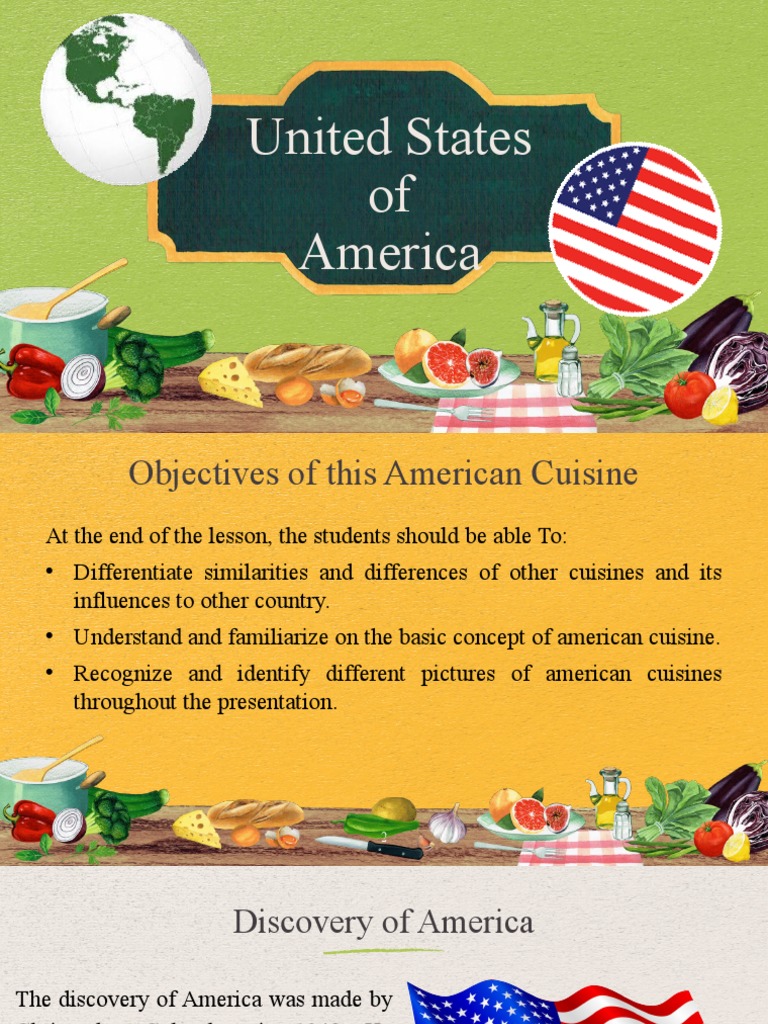 Overview of American Cuisine | PDF | American Cuisine | The United States