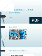 GST Liability, ITC & GST Procedures