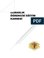 Uzmanlik Ogrencisi Egitim Karnesi 2019