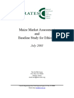 Maize Market Assessment and Baseline Study For Ethiopia: July 2003