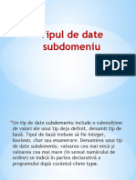 Tipul de Date Subdomeniu