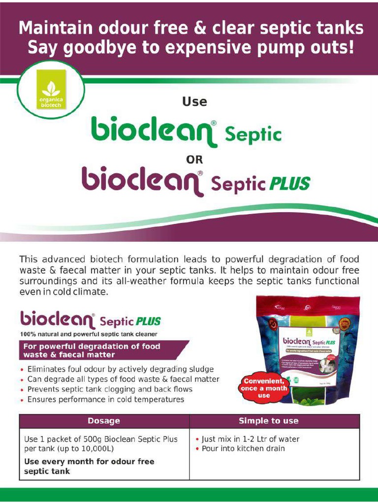 Bioclean Septic Chemical | PDF