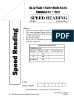 Speed Reading: Olimpiad Kemahiran Asas Tingkatan 1 2021