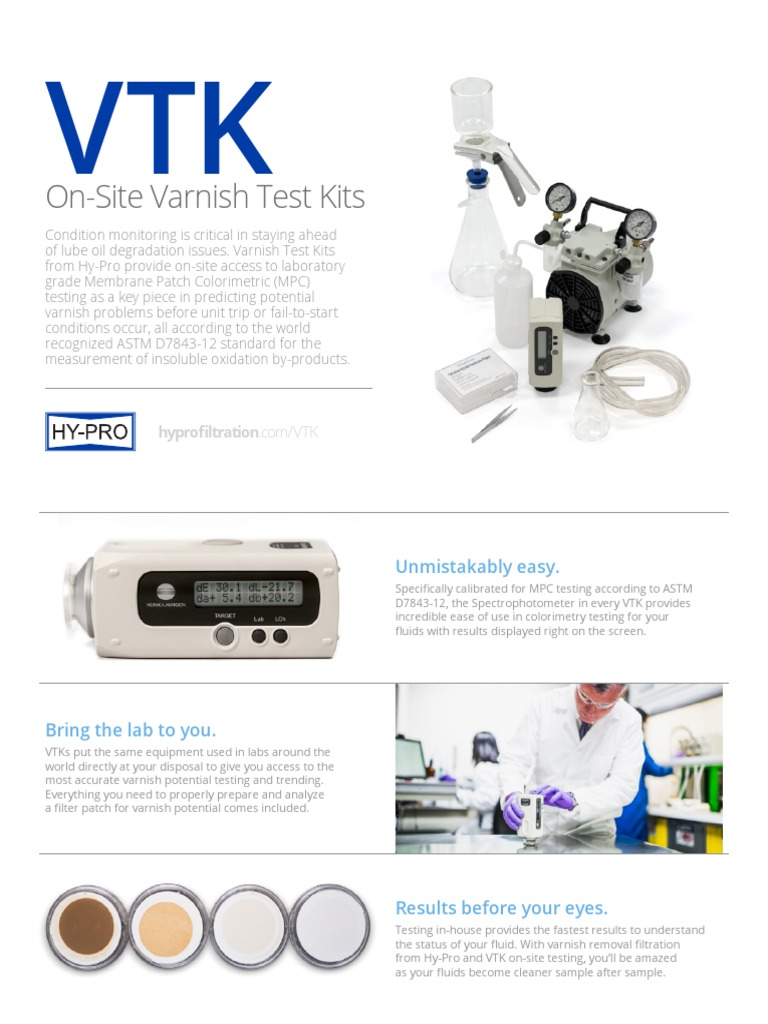 VTK Varnish Test Kits PDF