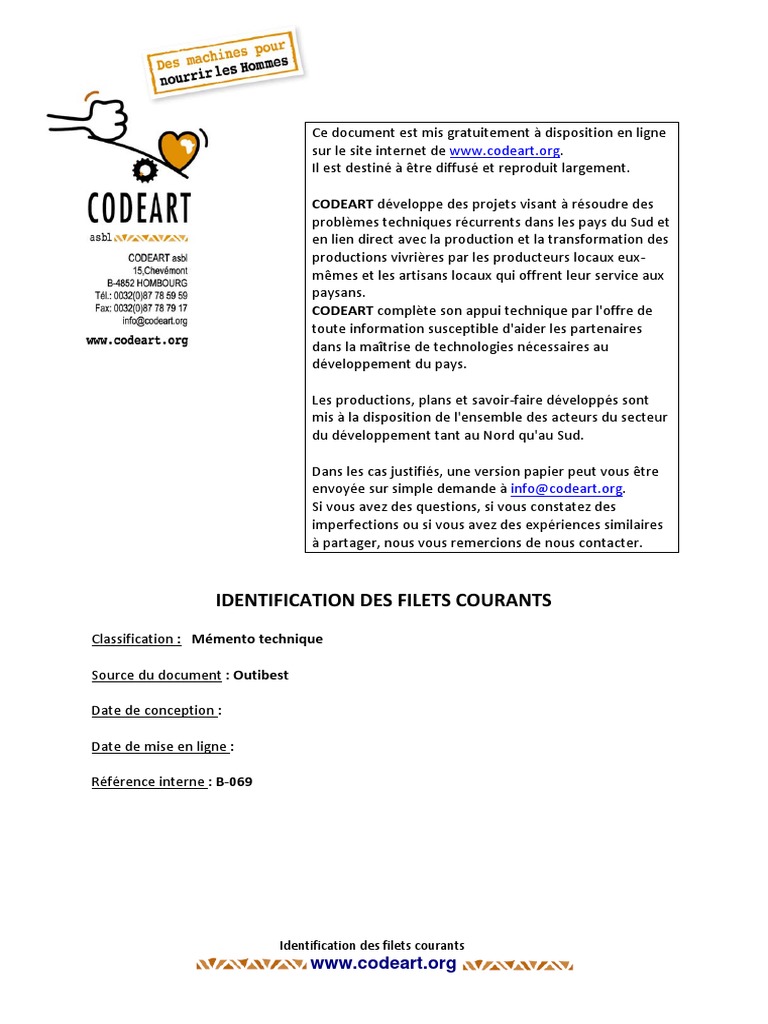 73 Identification Des Filets Courants PDF