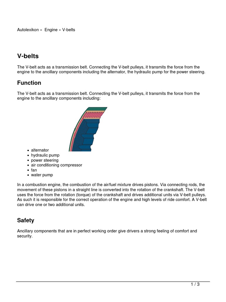 V Belts Pdf Engines Belt Mechanical
