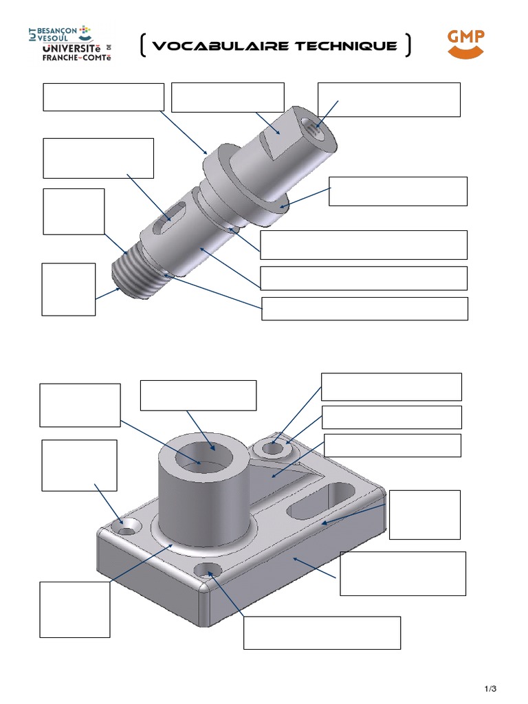 Vocabulaire Technique du Dessin Industriel | PDF | Vis de fixation ...