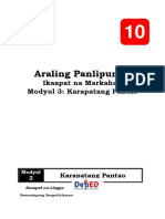 Araling Panlipunan: Ikaapat Na Markahan Modyul 3: Karapatang Pantao