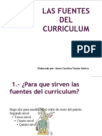 Las Fuentes Del Curriculum