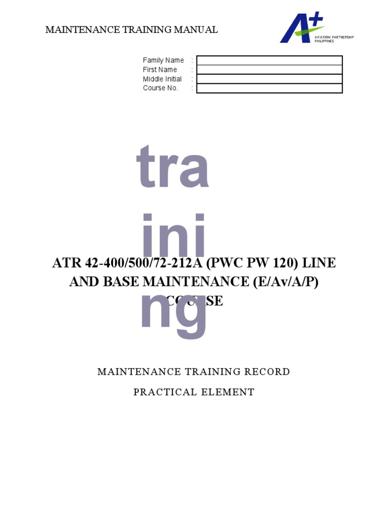 ATR 72 Maintenance Training Manual | PDF | Manufactured Goods | Aeronautics