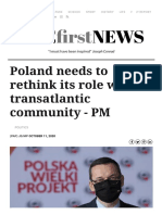 Poland Needs To Rethink Its Role Within Transatlantic Community - PM - The First News
