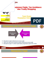 Pertemuan 9 Manajemen Pajak, Tax Avoidace Dan Treaty Shopping