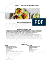 Tortillas and Elote Prep Sheet