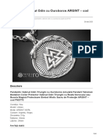 EnergiaConstiintei - Ro - Pandantiv Valknut Odin Cu Ouroboros ARGINT Cod PND770