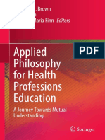 Applied Philosophy For Health Professions Education: Megan E. L. Brown Mario Veen Gabrielle Maria Finn Editors