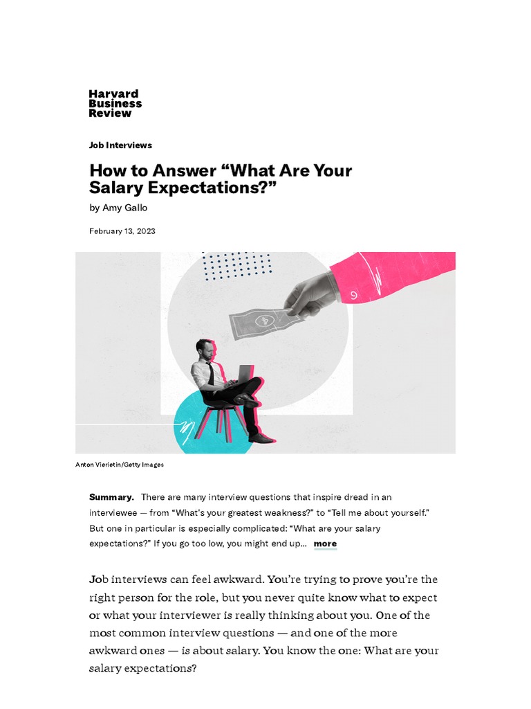 Navigating Salary Expectations in Interviews | PDF | Salary ...