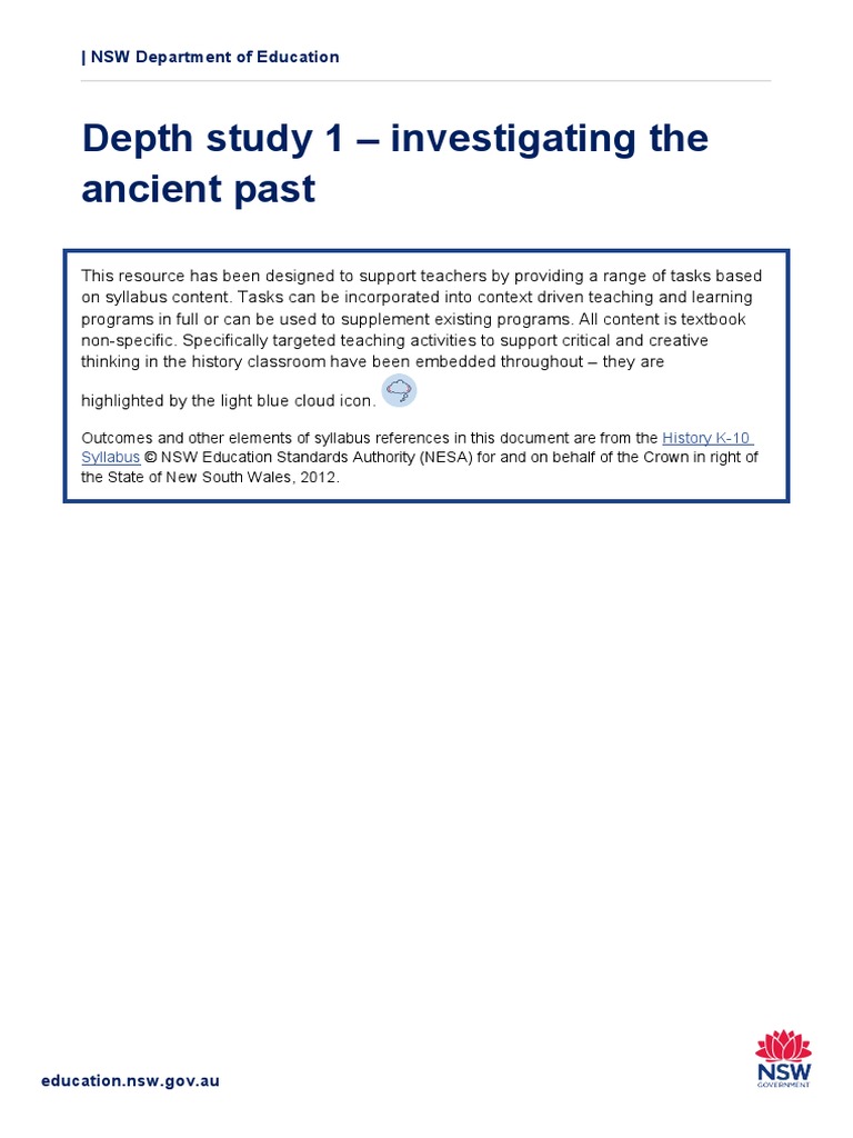 Depth Study: Ancient Past Insights | PDF | Anno Domini | Archaeology