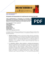 Propuesta de lineamientos de reafirmación doctrinal del PAP. 2011