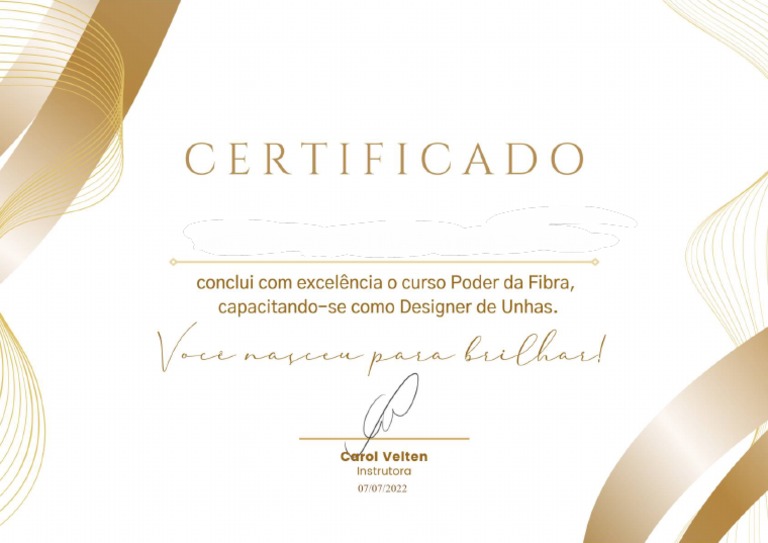 Certificado Carol Velten | PDF