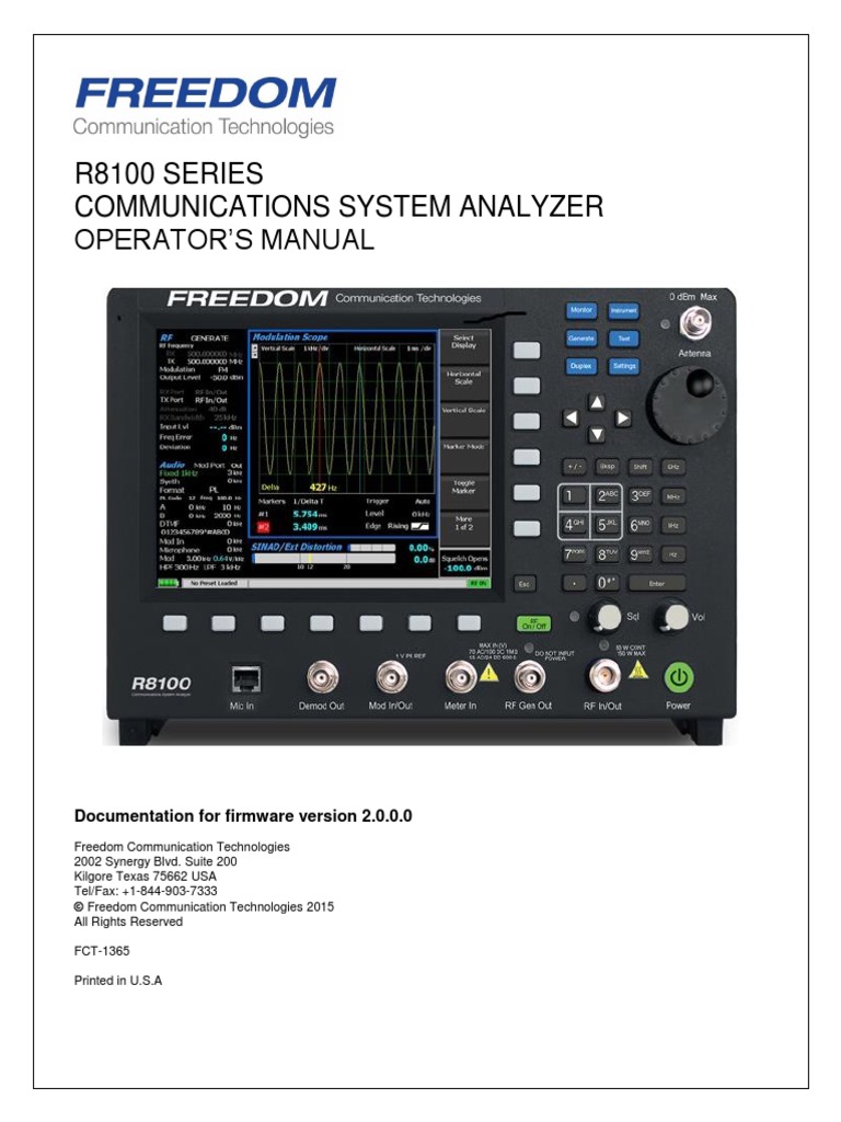 R8100 Communications System Manual | PDF | License | Frequency Modulation