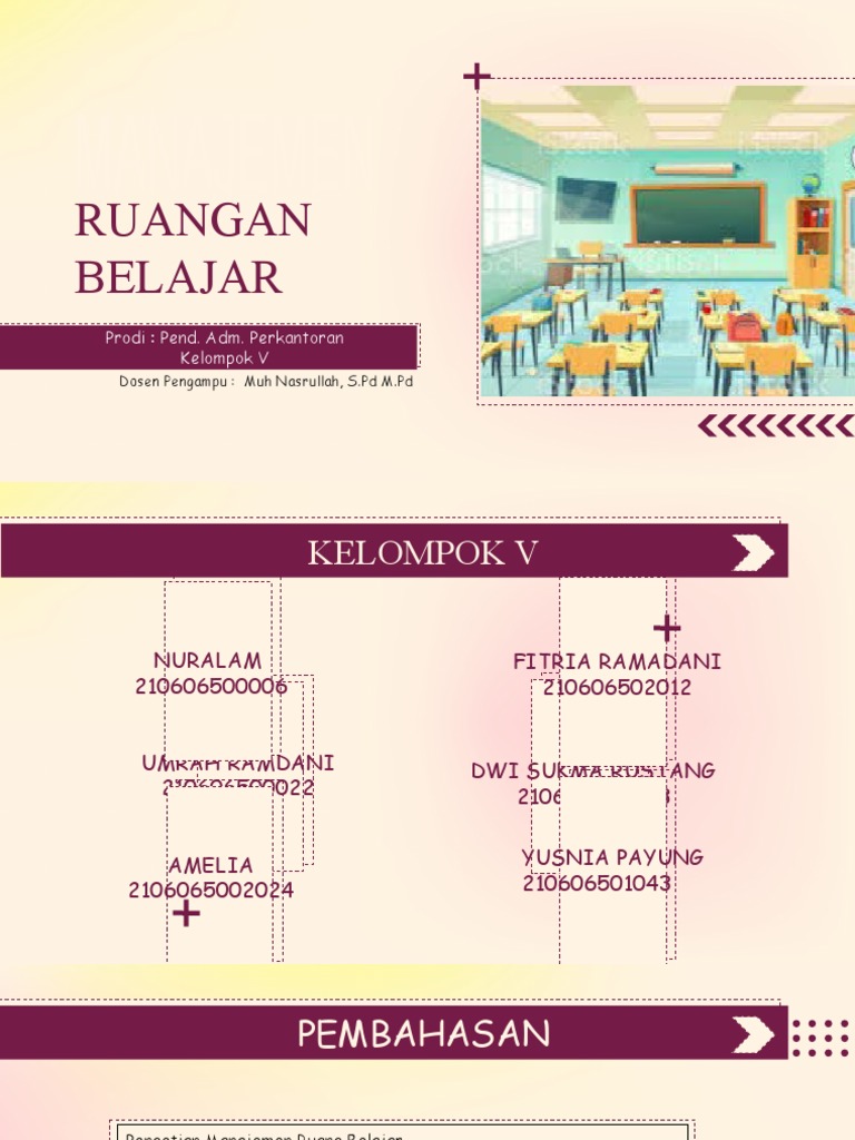 KLP 5 Manajemen Ruang Belajar - 103901 | PDF | Karier & Perkembangan ...