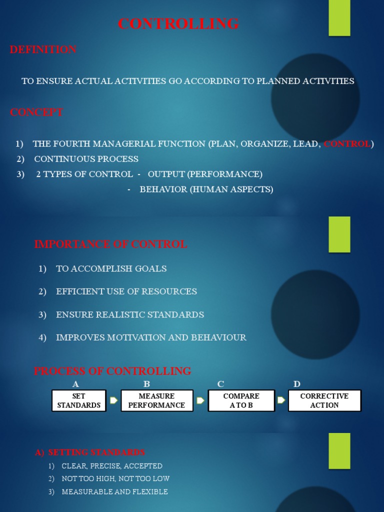 Pom Chapter 5 Controlling | PDF | Balance Sheet | Audit