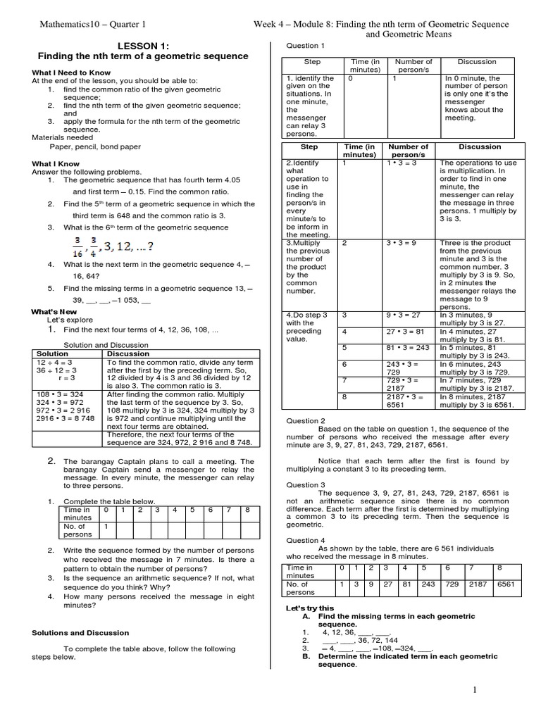 Grade 10 Math Q1W4 PDF