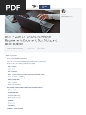 How To Write an Ecommerce Website Requirements Document Tips Tricks and Best Practices