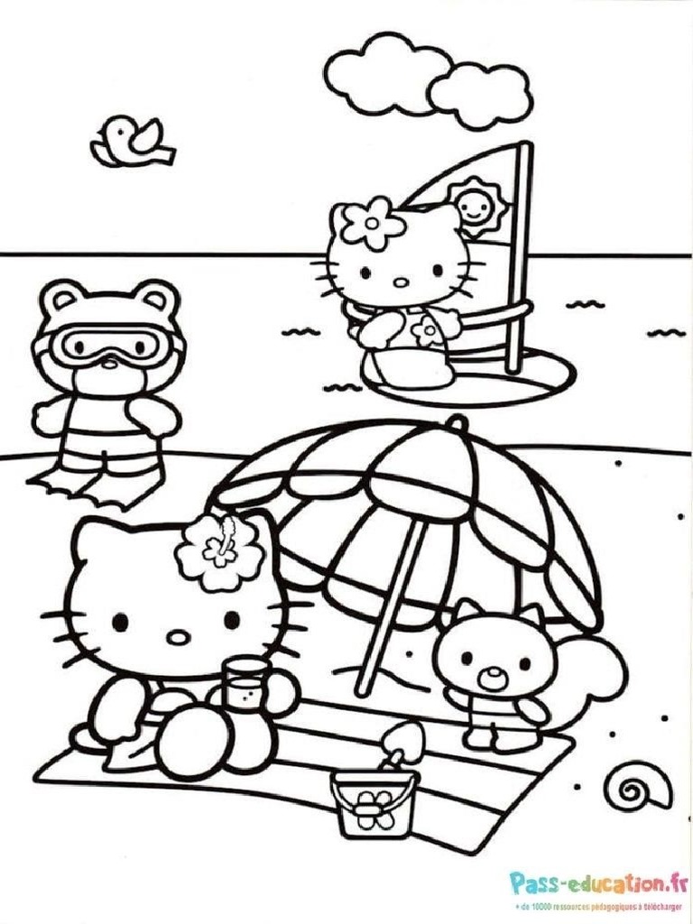 Coloriage Hello Kitty 45 PDF Gratuit A Imprimer | PDF