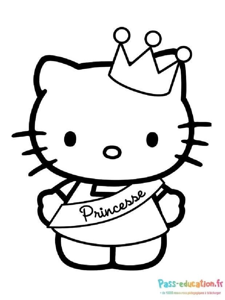 Coloriage à Imprimer Hello Kitty Coloriage Hello Kitty 4 PDF Gratuit A Imprimer | PDF