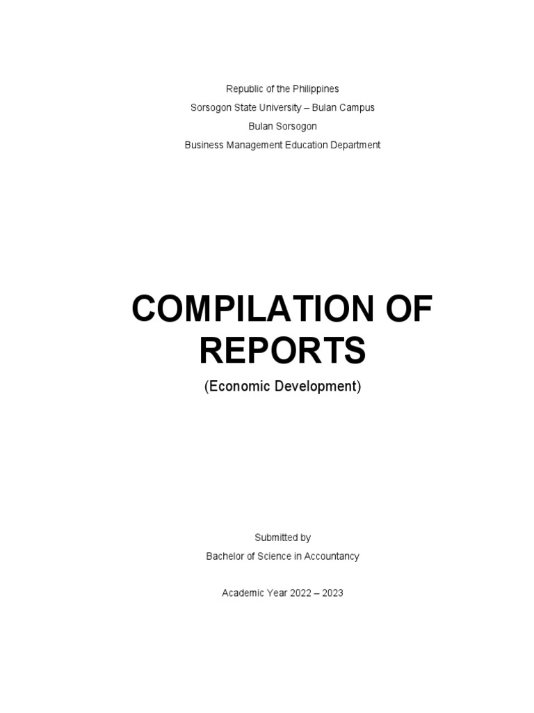 Economic Development Insights at SSU Bulan | PDF | Economic Growth ...
