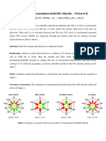 Synthesis of Hexaamminecobalt (Iii) Chloride - Protocol K: O H 2 CL) ) NH (Co (4 O NH 20 CL NH 4 Cocl 4