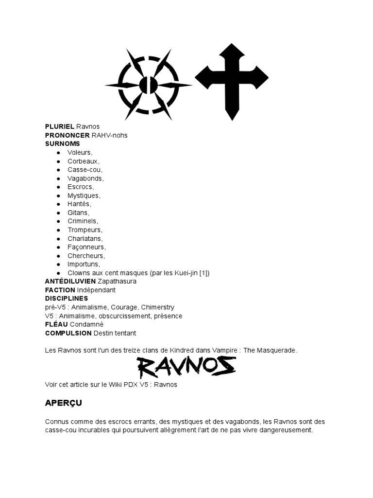 Clan Ravnos : Histoire et Disciplines | PDF | Vampires