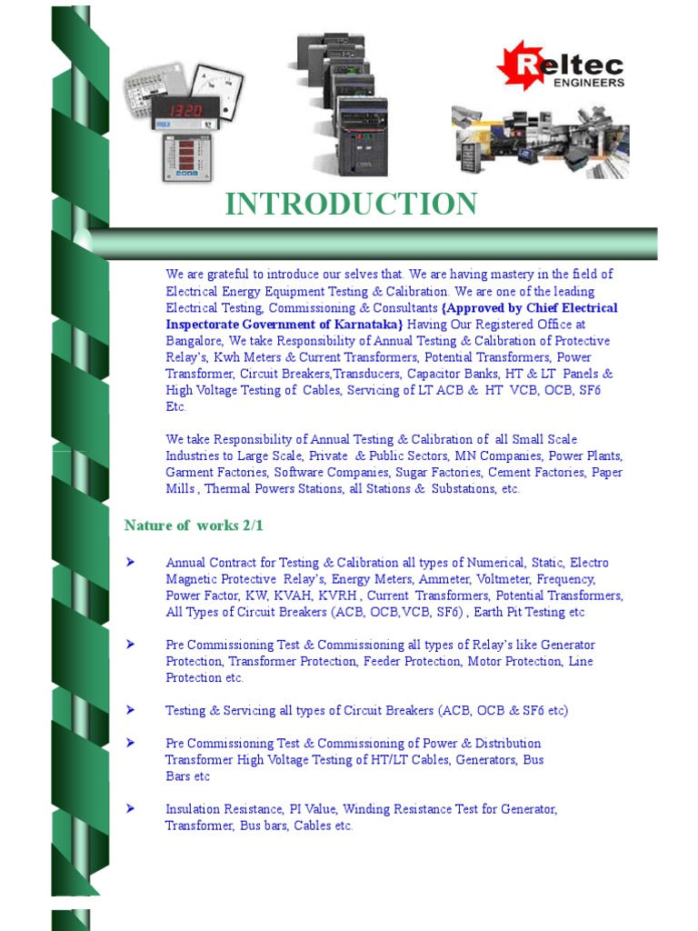Electrical Testing & Calibration Services | PDF | Voltage | Transformer