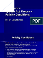 Speech Act Theory Felicity Conditions