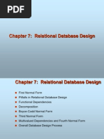 Chapter 7: Relational Database Design