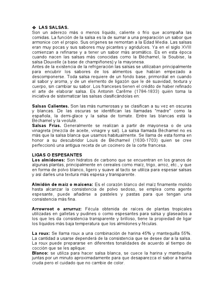 Las Salsas PDF Salsa Mayonesa