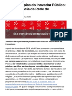 Os 8 PrincÃ - Pios Do Inovador PÃºblico QuintessÃ Ncia Da Rede de Inovadores