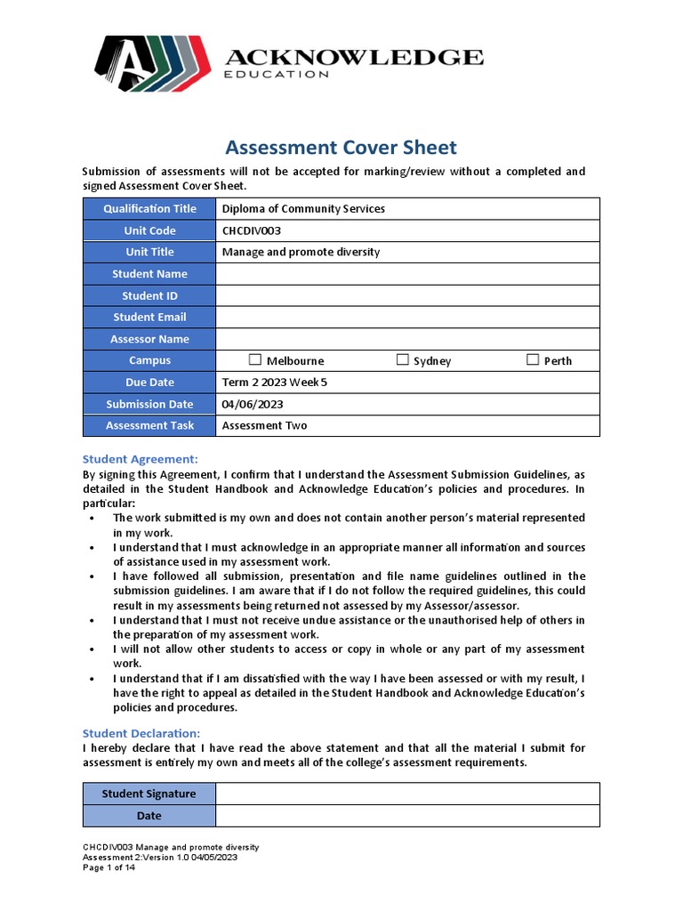 Chcdiv003 Assesssment 2 Observation Pdf Communication Cognition