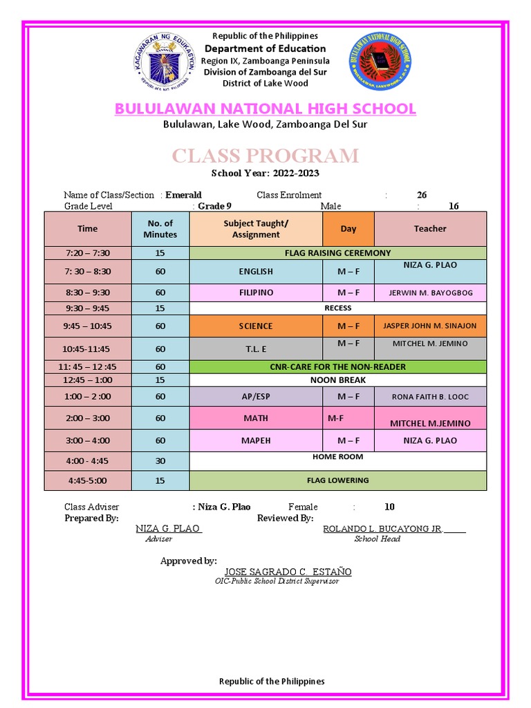 Class - Teachers Program - For Merge Niz | PDF