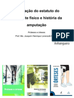 01 - Legislação Do Estatuto Do Deficiente Físico e História Da Amputação