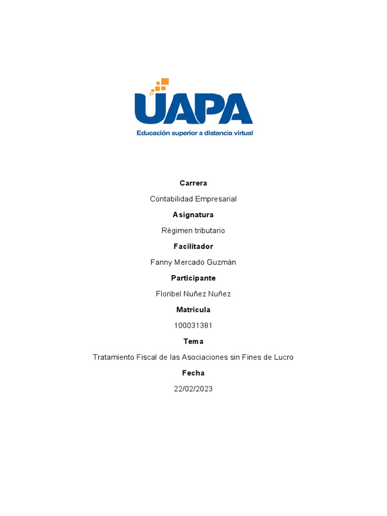 Tarea 6 Regimen Tributario | PDF | Impuesto sobre la renta | Impuestos
