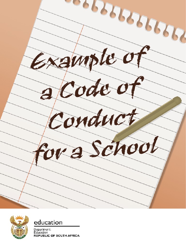 Example of A Code of Conduct For A School | PDF