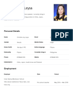 Christine Jay Leysa Resume