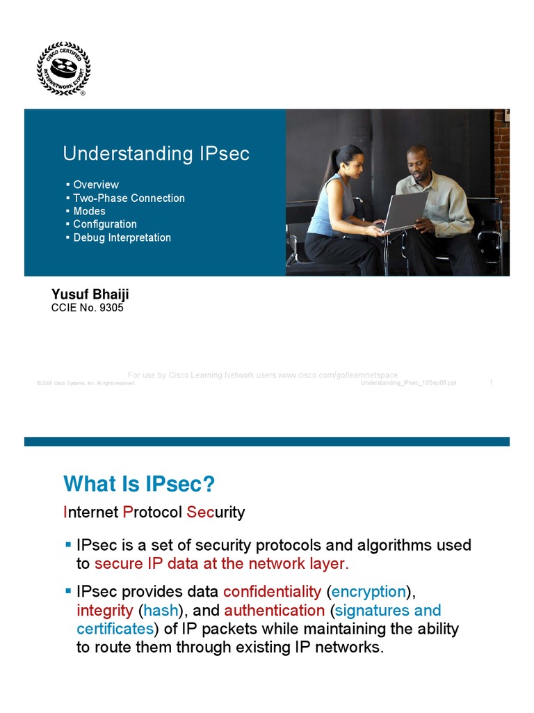 Understanding IPsec (Yusuf Bhaiji) 10sep08 | PDF | E Commerce | Internet  Standards
