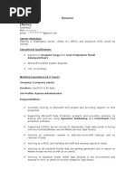 Commvault Sample Resume 2